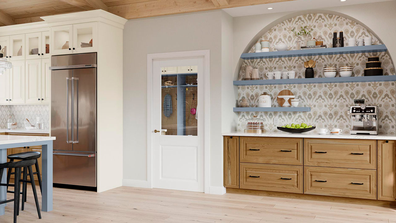 McKinley in Cherry Amber, Painted Mist and Painted Vanilla