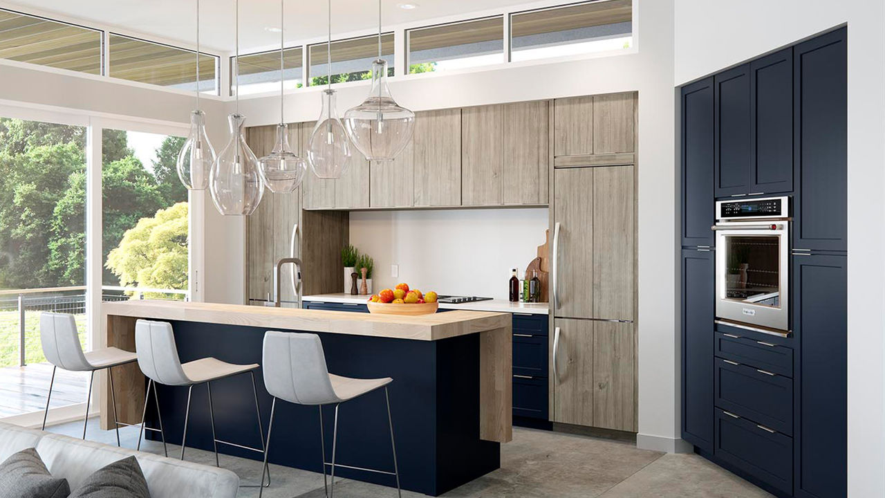 Sydney in Duraform® Drift and Breckenridge in Painted Navy