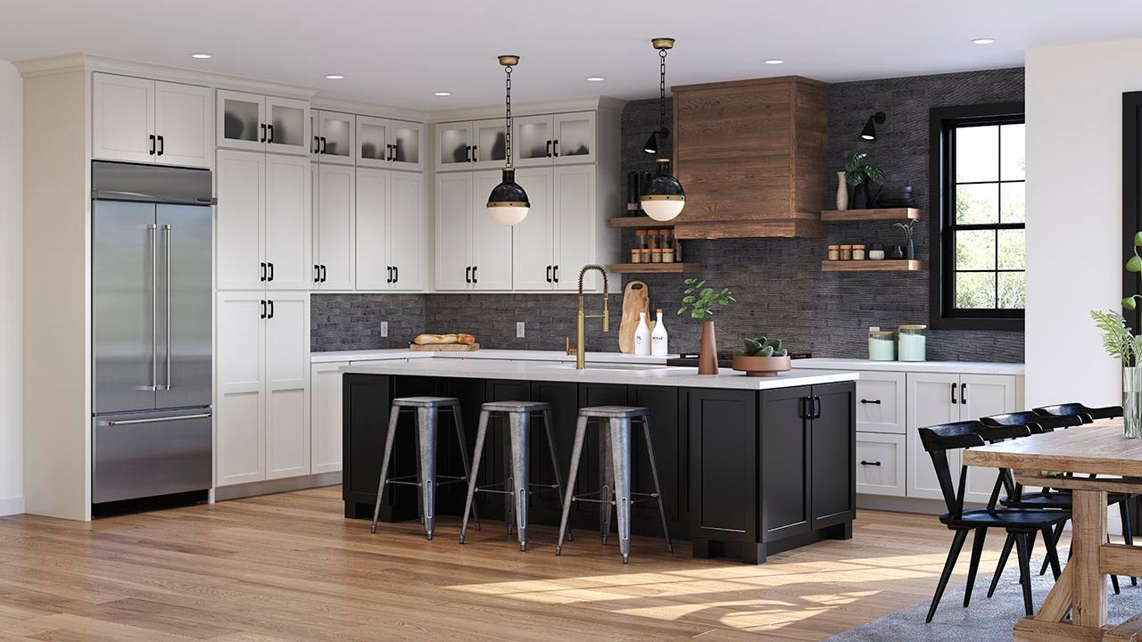 Breckenridge in Duraform® Harbor, Painted Black & Cherry Clove