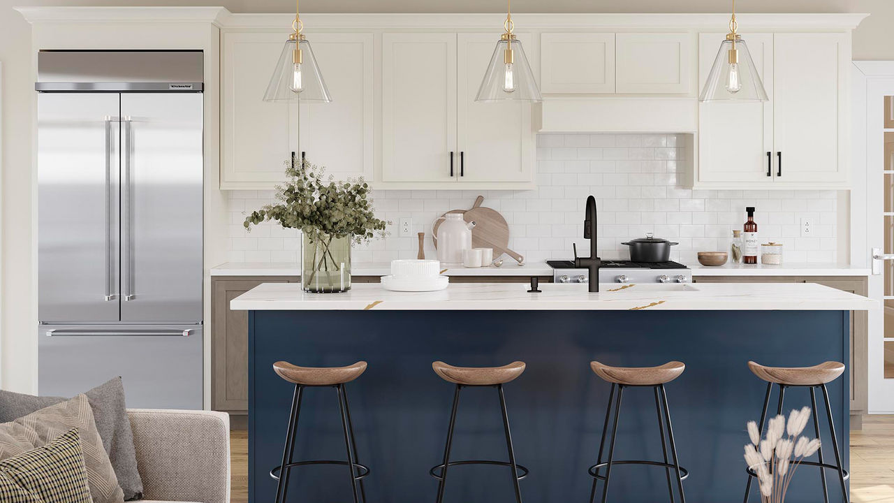 Breckenridge POL in Painted Vanilla, Painted Navy and Maple Latte